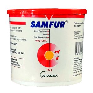 Samfur Oral Route Feed Hair Fall Supplement For Dogs & Cats, 100 Gms