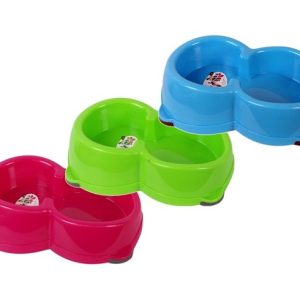 Double Dinning Plastic Bowl For Cat