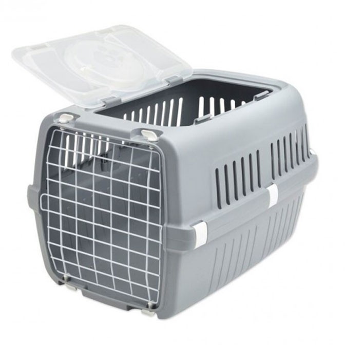 Zephos 2 Open Pet Carrier Grey 22x15x13 inches Zephos 2 Open Pet Carrier Grey 22x15x13 inches