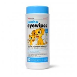 Petkin Jumbo Eye Wipes for Dogs, 80 Count