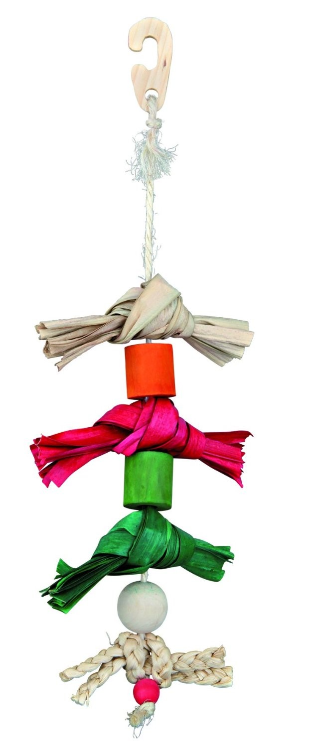 Natural Toy on a Sisal Rope for Birds, 38 cm Natural Toy on a Sisal Rope for Birds, 38 cm