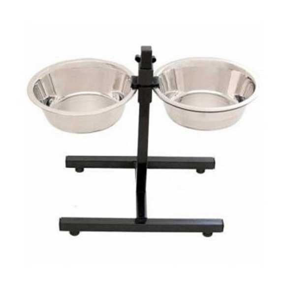 DuraPet Adjustable Stand with 2 Piece Bowl, 2 qt (Silver) DuraPet Adjustable Stand with 2 Piece Bowl, 2 qt (Silver)