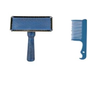 Trixie Dog/Cat Soft Slicker Brush including Brush Cleaner
