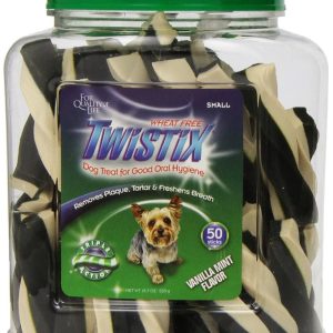 Twistix Dog Treat with Vanilla Mint Flavor, 50 Count (Small)