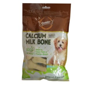 Gnawlers Calcium Milk Bone Medium Pack, 12 pieces