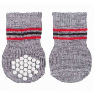 Trixie Dog Socks non-slip,Grey