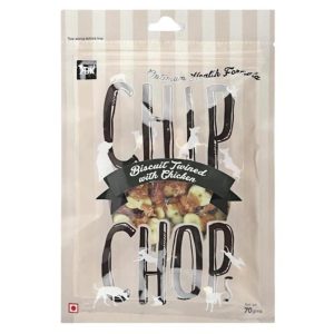 Chip Chops Biscuit Twined with Chicken Dog Treats, 70 gms