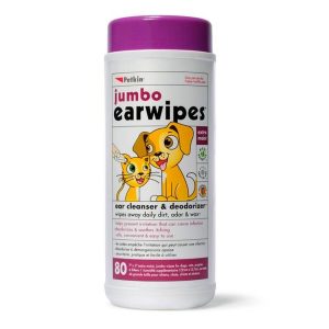 Petkin, Jumbo Earwipes 80 wipes