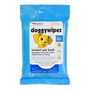 Petkin , doggy wipes 15 wipes