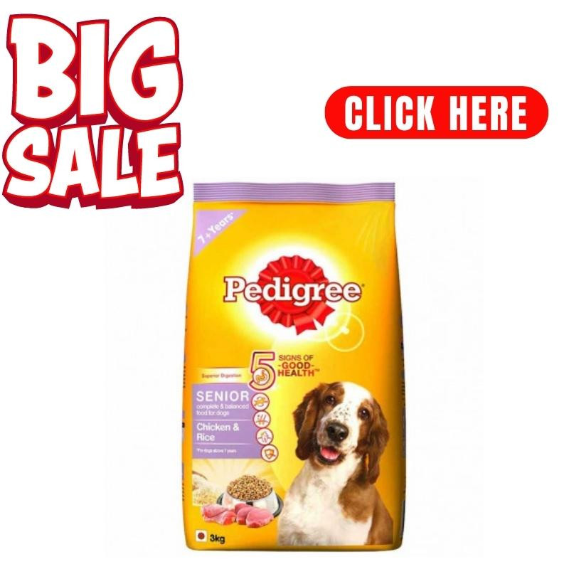 Pedigree Chicken & Rice For Senior Dog - 3 Kg Pedigree Chicken & Rice For Senior Dog - 3 Kg