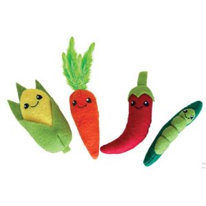 Petsports, Fresh Veggies Felted Cat Toy Assorted, 10 cm