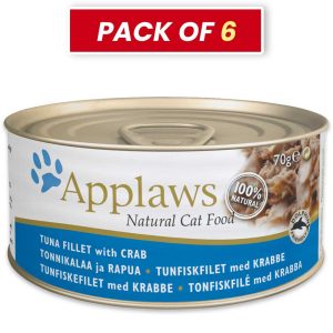 Applaws Natural Tuna Fillet with Crab 70gm