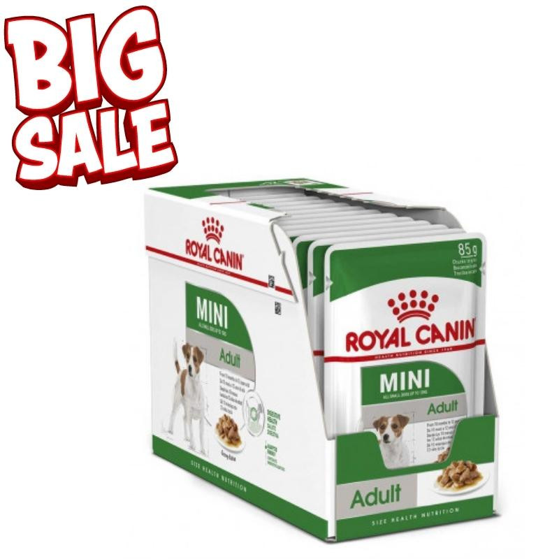 Royal Canin Mini Adult Dog Wet Gravy Pouches (12 pouches ) 1.02kg Royal Canin Mini Adult Dog Wet Gravy Pouches (12 pouches ) 1.02kg