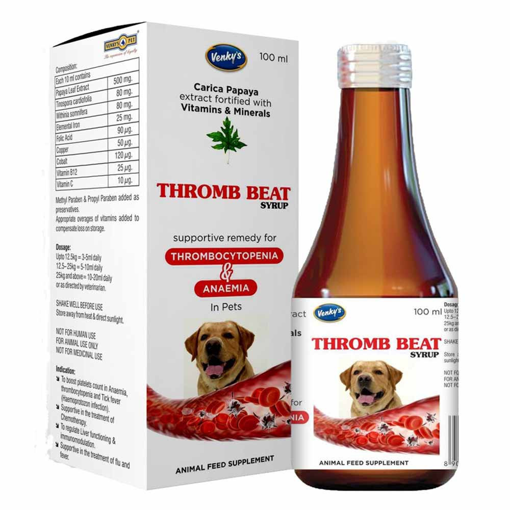 Venkys Thromb Beat Syrup Remedy For Anaemia 100 ml Venkys Thromb Beat Syrup Remedy For Anaemia 100 ml