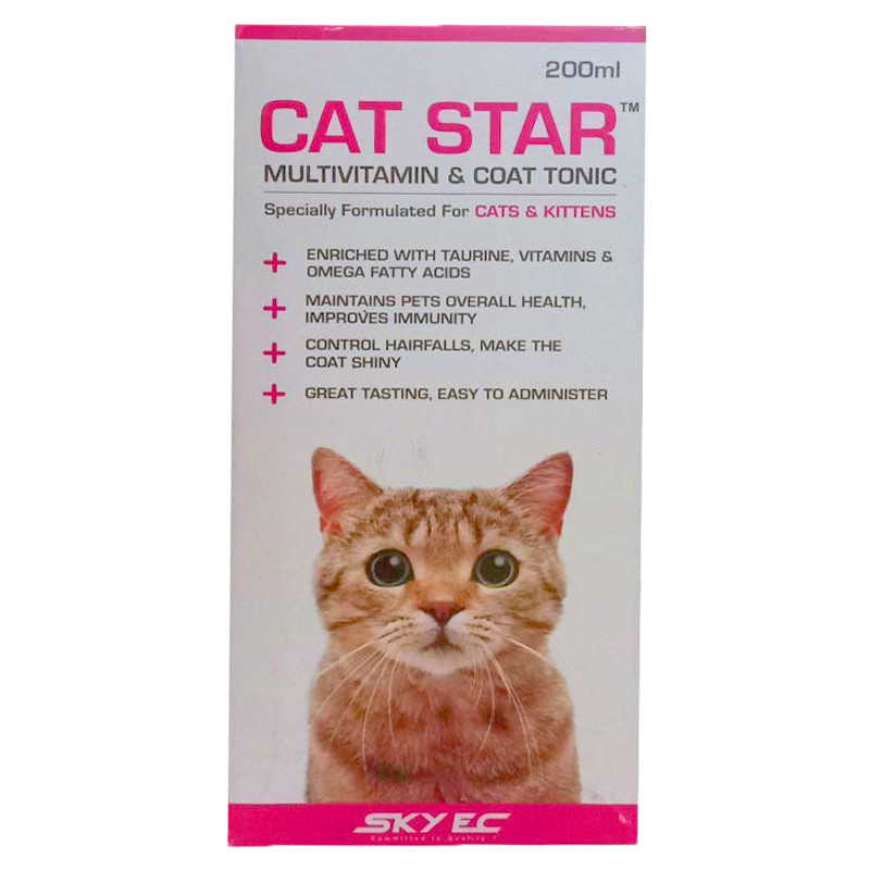 Sky-Ec Cat Star Multivitamin & Coat Tonic 200 ml Sky-Ec Cat Star Multivitamin & Coat Tonic 200 ml
