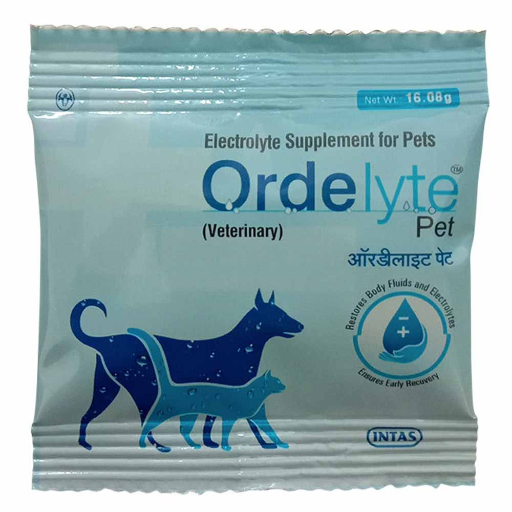 Intas Ordelyte Electrolyte Supplement For Dogs & Cats Intas Ordelyte Electrolyte Supplement For Dogs & Cats