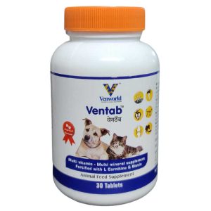 Venkys Ventab Multivitamin Supplement For Dogs and Cats 30 tabs