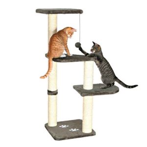 Trixie Altea Scratching Post, Platinum Grey with paw prints, 117 cm
