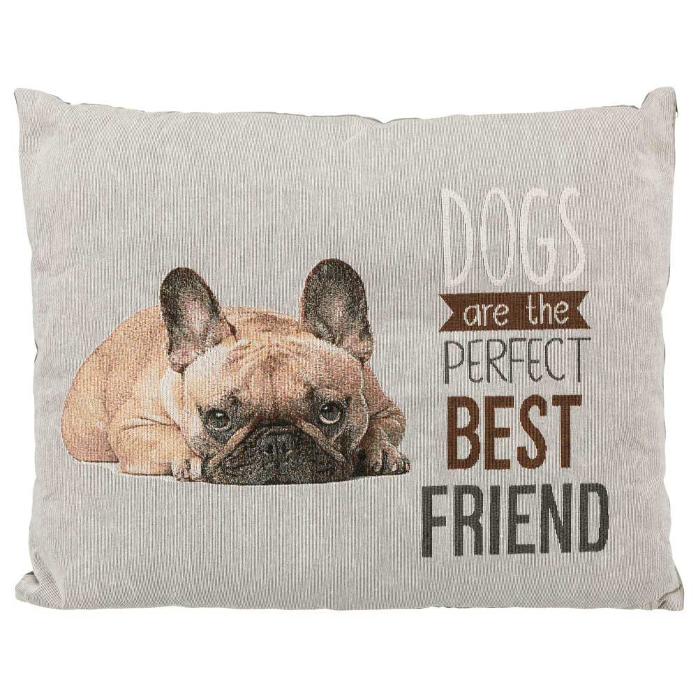 Chipo Square Cushion, 60 x 48 cm, French Bulldog, Grey Chipo Square Cushion, 60 x 48 cm, French Bulldog, Grey
