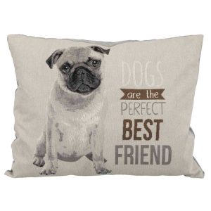 Trixie Chipo Square Cushion, 60 x 48 cm, Pug, Grey