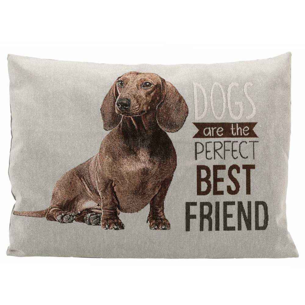 Trixie Chipo Square Cushion, 60 x 48 cm, Dachshund, Grey Trixie Chipo Square Cushion, 60 x 48 cm, Dachshund, Grey