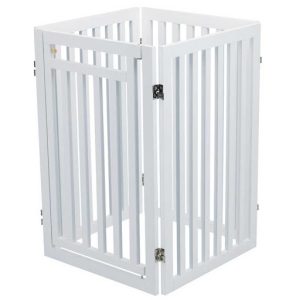 Trixie, Barrier with door, 4-parts, 60–160 × 81 cm, white