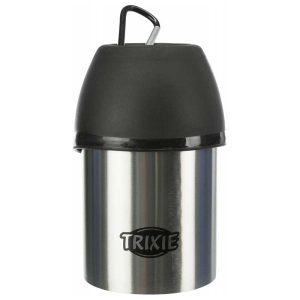 Trixie Bottle with Bowl, Stainless Steel/Plastic, 300 ml