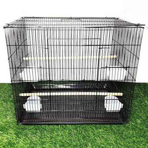Pawzone Metal Bird Cage with Four Food/Water Bowls (Colour May Vary) Pawzone Metal Bird Cage with Four Food/Water Bowls (Colour May Vary)