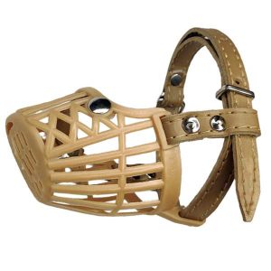 Plastic Muzzle With Leather Strap