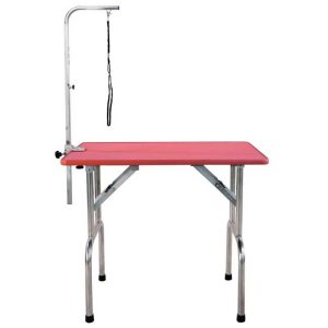 Folding Grooming Table With Stainless Steel Legs Medium