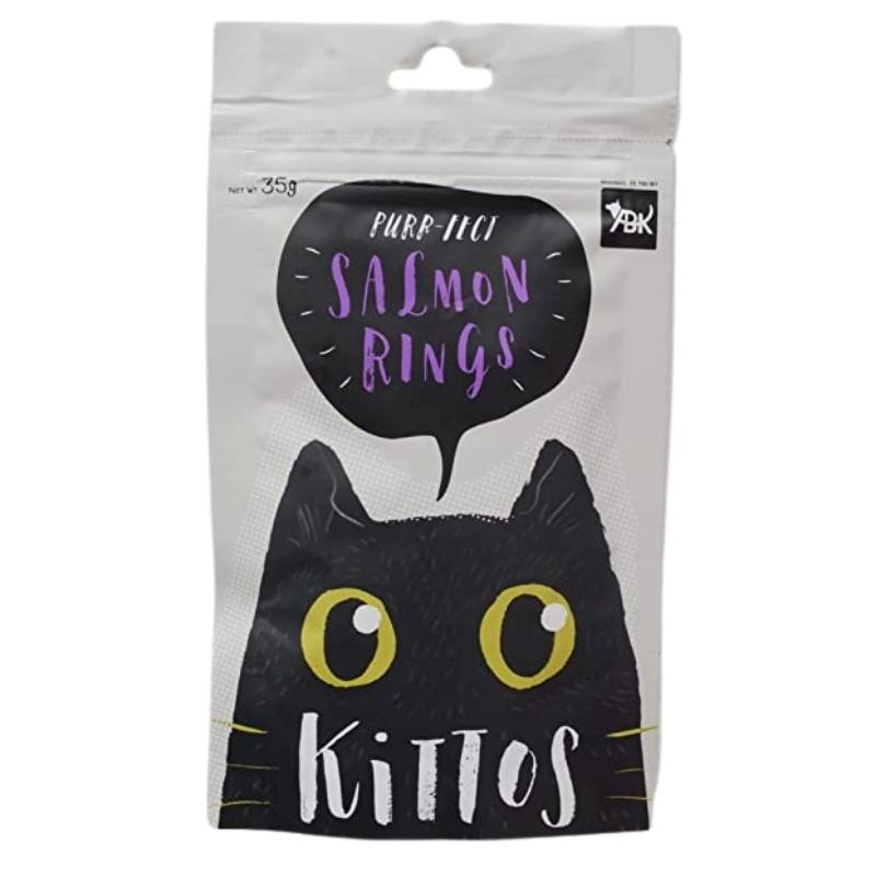 Kittos Salmon Rings Cat Treat 35 gm Kittos Salmon Rings Cat Treat 35 gm