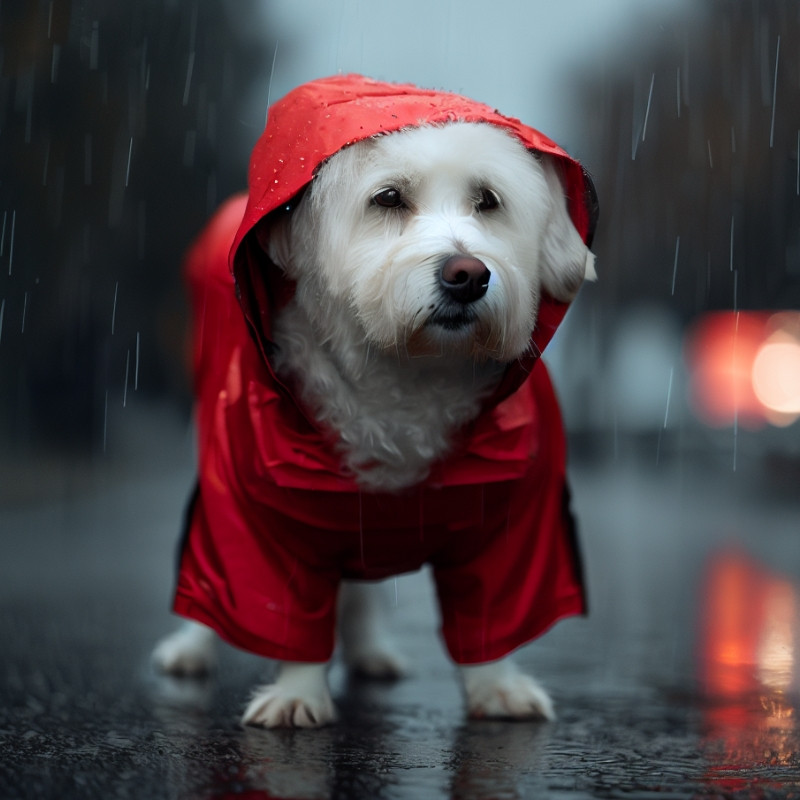 Premium Quality Dog Raincoat With Cap (Colour May Vary) Premium Quality Dog Raincoat With Cap (Colour May Vary)